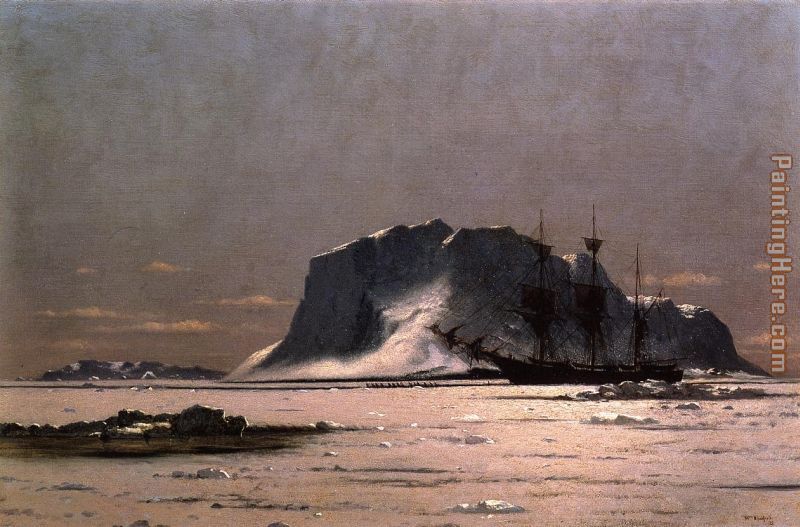 Freeing a Square Rigger painting - William Bradford Freeing a Square Rigger art painting